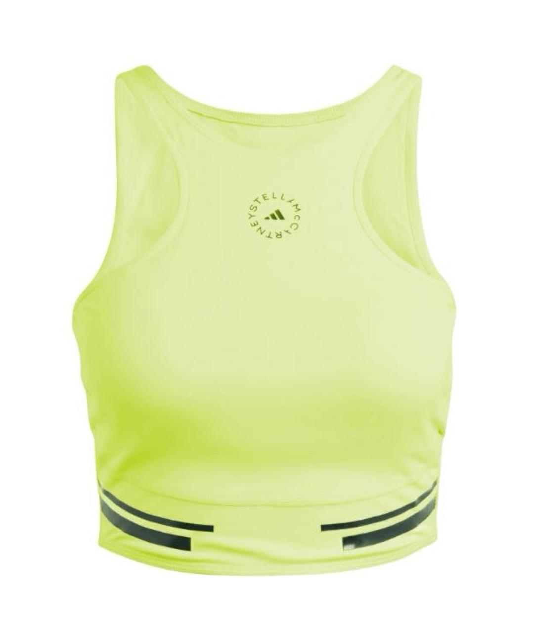 ADIDAS BY STELLA MCCARTNEY Желтая синтетическая футболка, фото 9