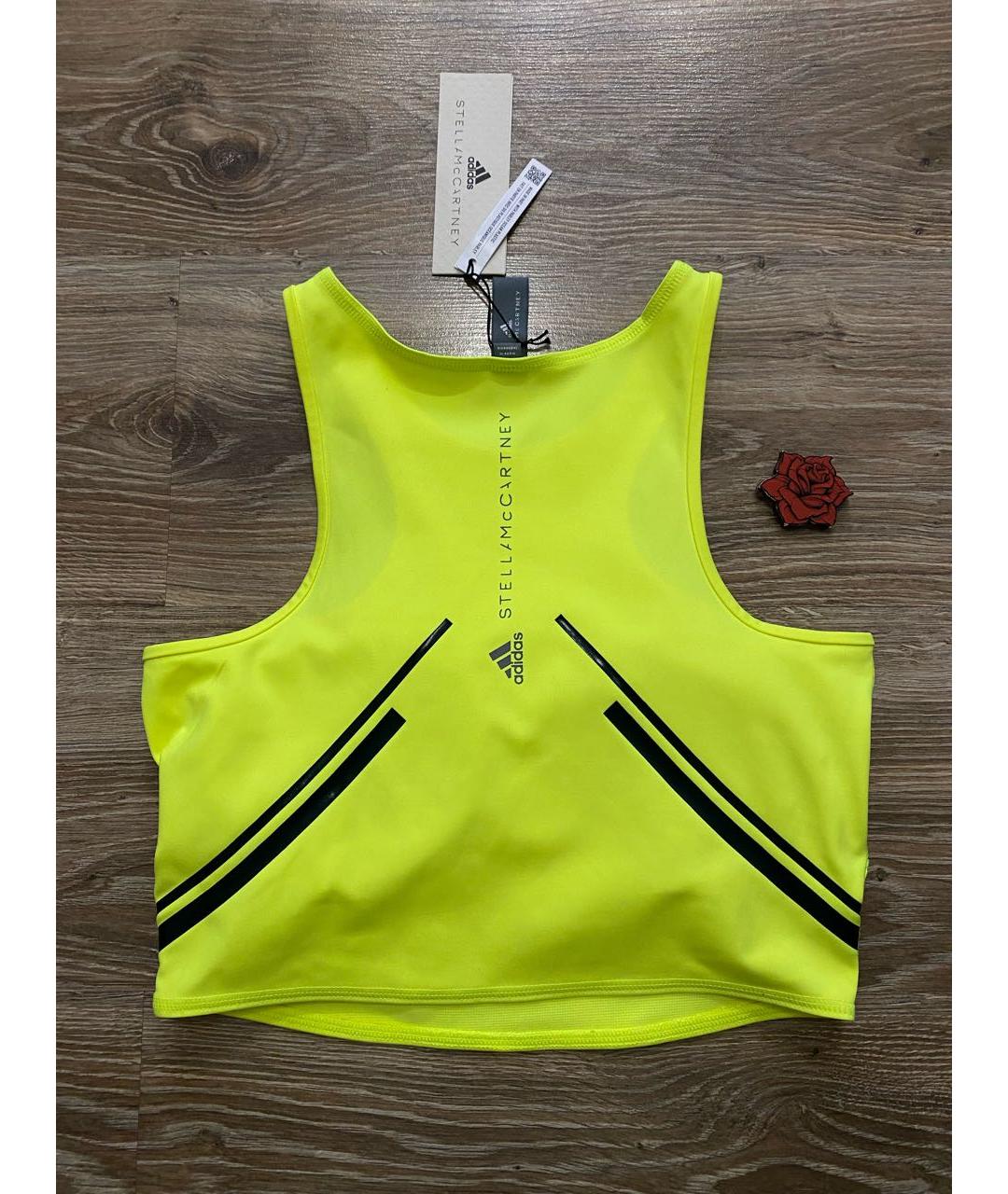 ADIDAS BY STELLA MCCARTNEY Желтая синтетическая футболка, фото 7