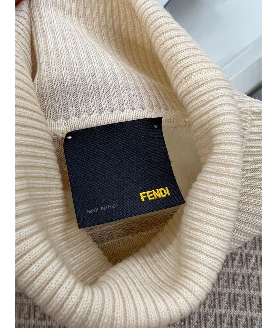 FENDI Бежевая водолазка, фото 5