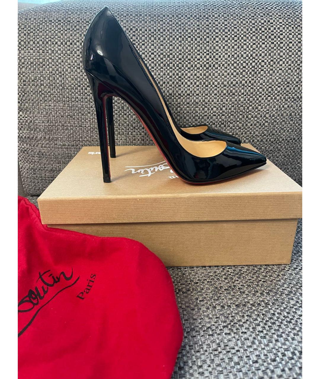 CHRISTIAN LOUBOUTIN Черные туфли из лакированной кожи, фото 8