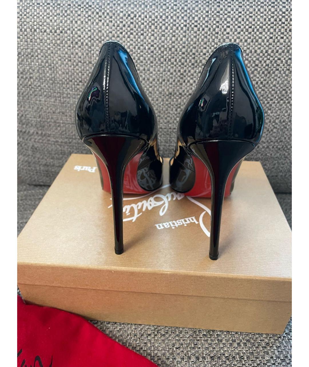 CHRISTIAN LOUBOUTIN Черные туфли из лакированной кожи, фото 7