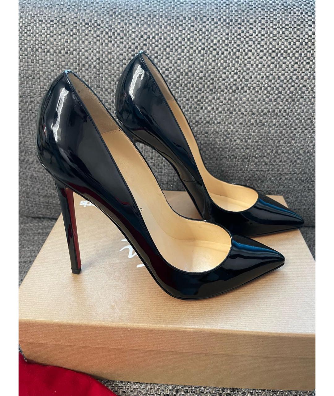 CHRISTIAN LOUBOUTIN Черные туфли из лакированной кожи, фото 3