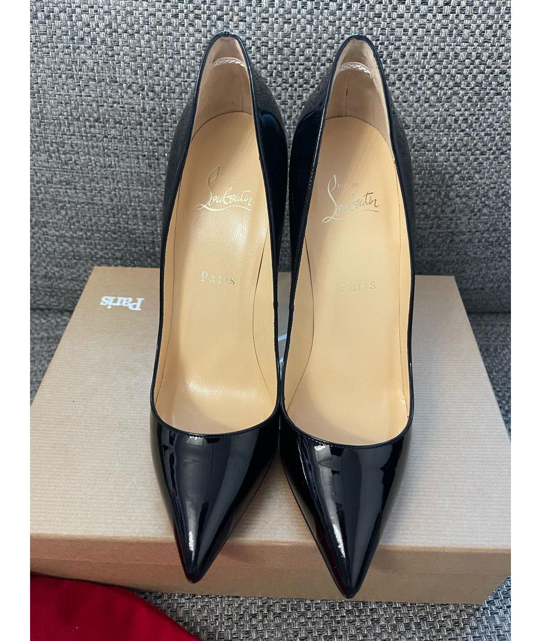 CHRISTIAN LOUBOUTIN Черные туфли из лакированной кожи, фото 2