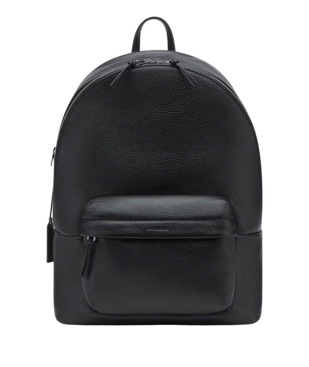 COCCINELLE Черный кожаный рюкзак, фото 1