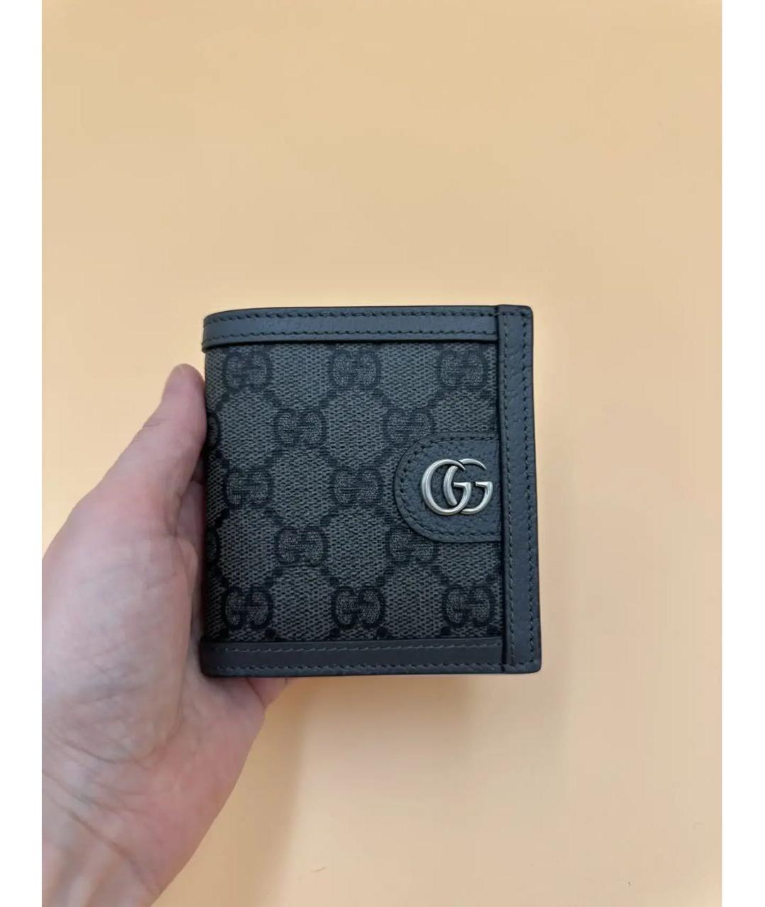 GUCCI Черный кожаный кошелек, фото 2