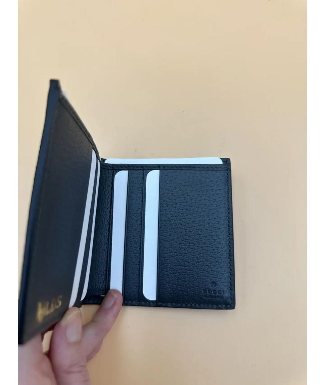 GUCCI Черный кожаный кошелек, фото 7