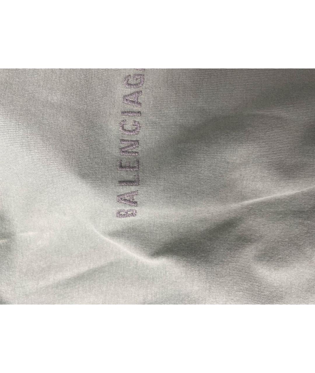 BALENCIAGA Салатовая хлопковая футболка, фото 4