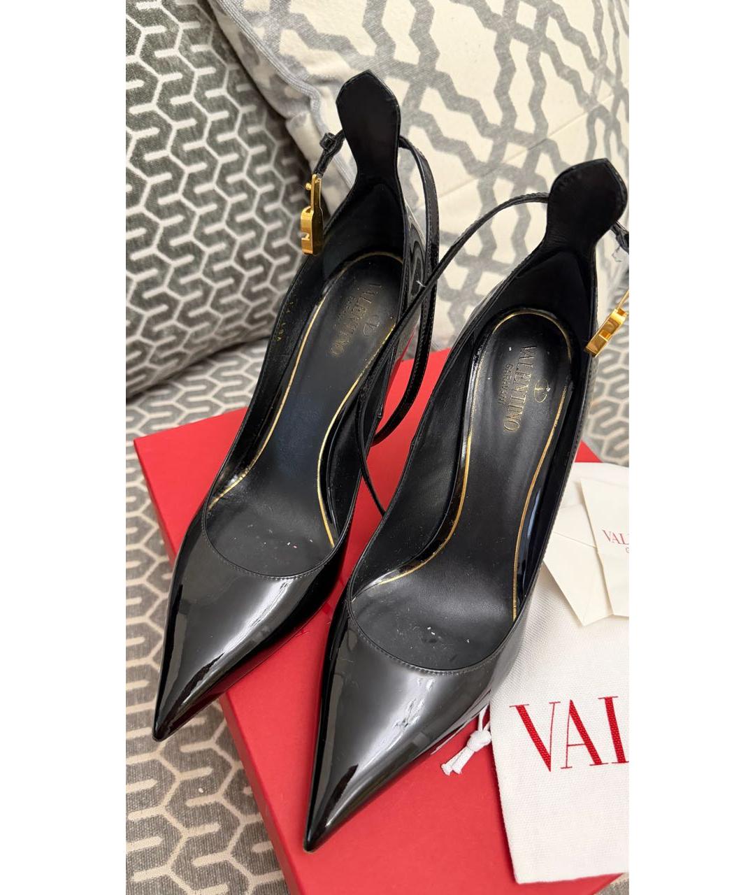 VALENTINO Черные туфли из лакированной кожи, фото 5