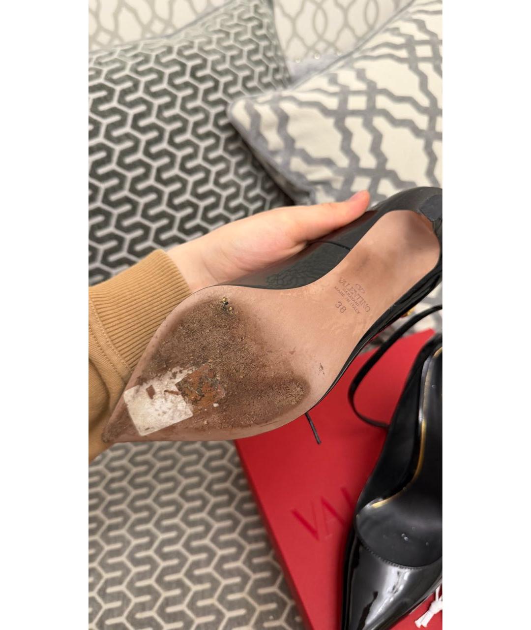 VALENTINO Черные туфли из лакированной кожи, фото 4