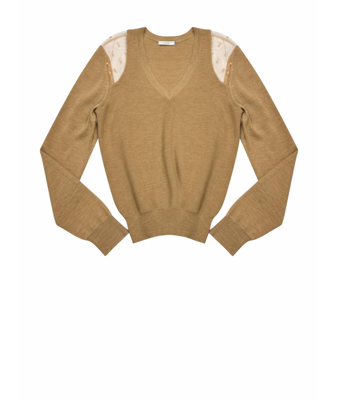 CHLOE Бежевый кашемировый джемпер / свитер, фото 1