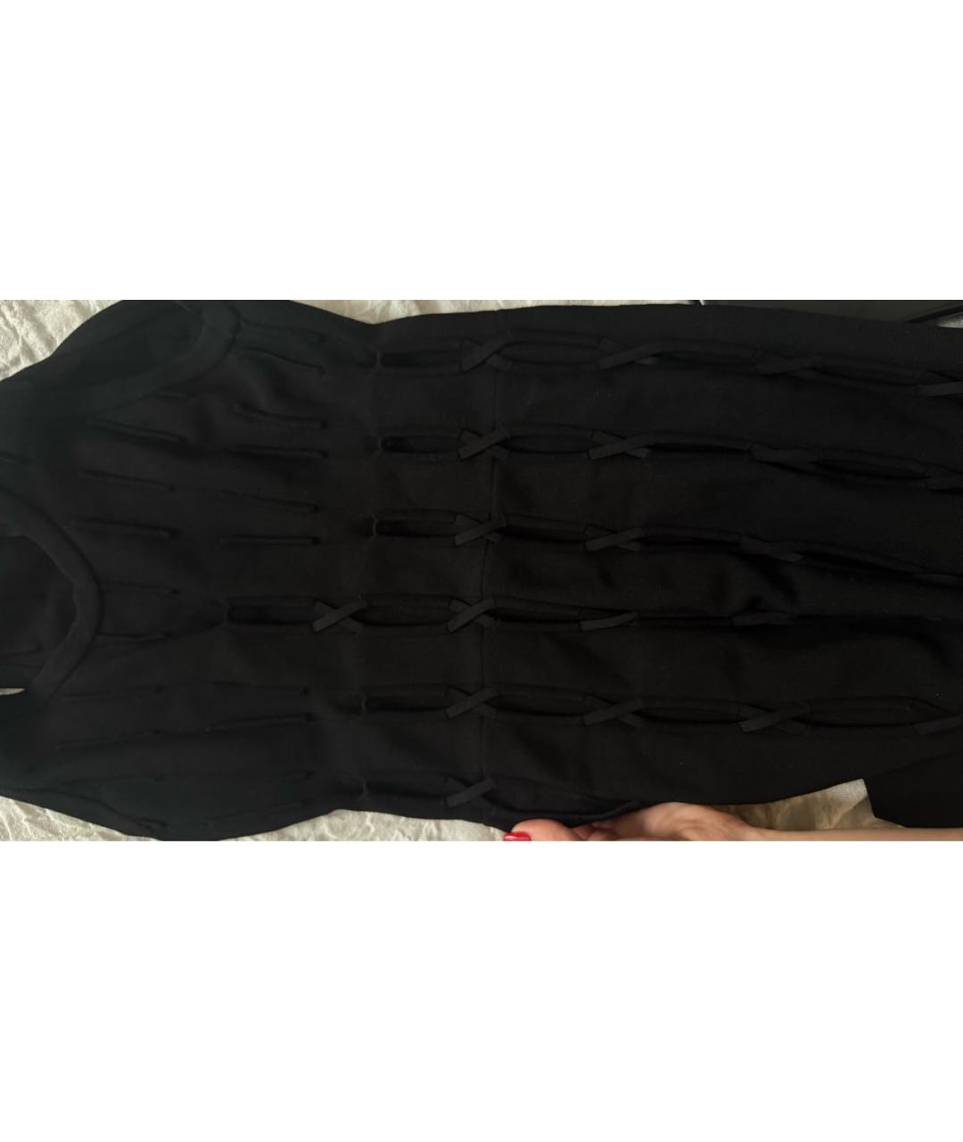 ALAIA Черное вискозное вечернее платье, фото 7