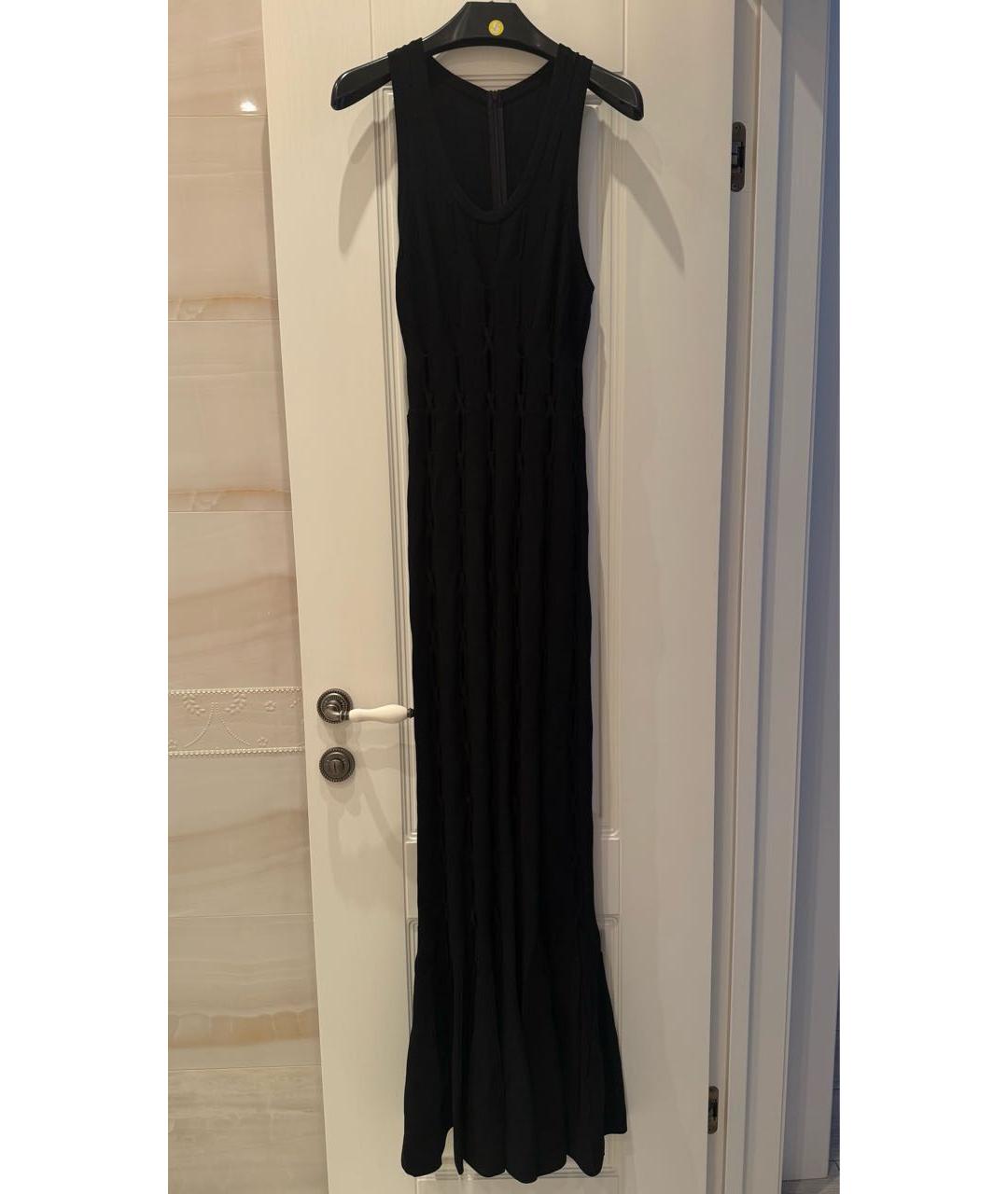 ALAIA Черное вискозное вечернее платье, фото 9