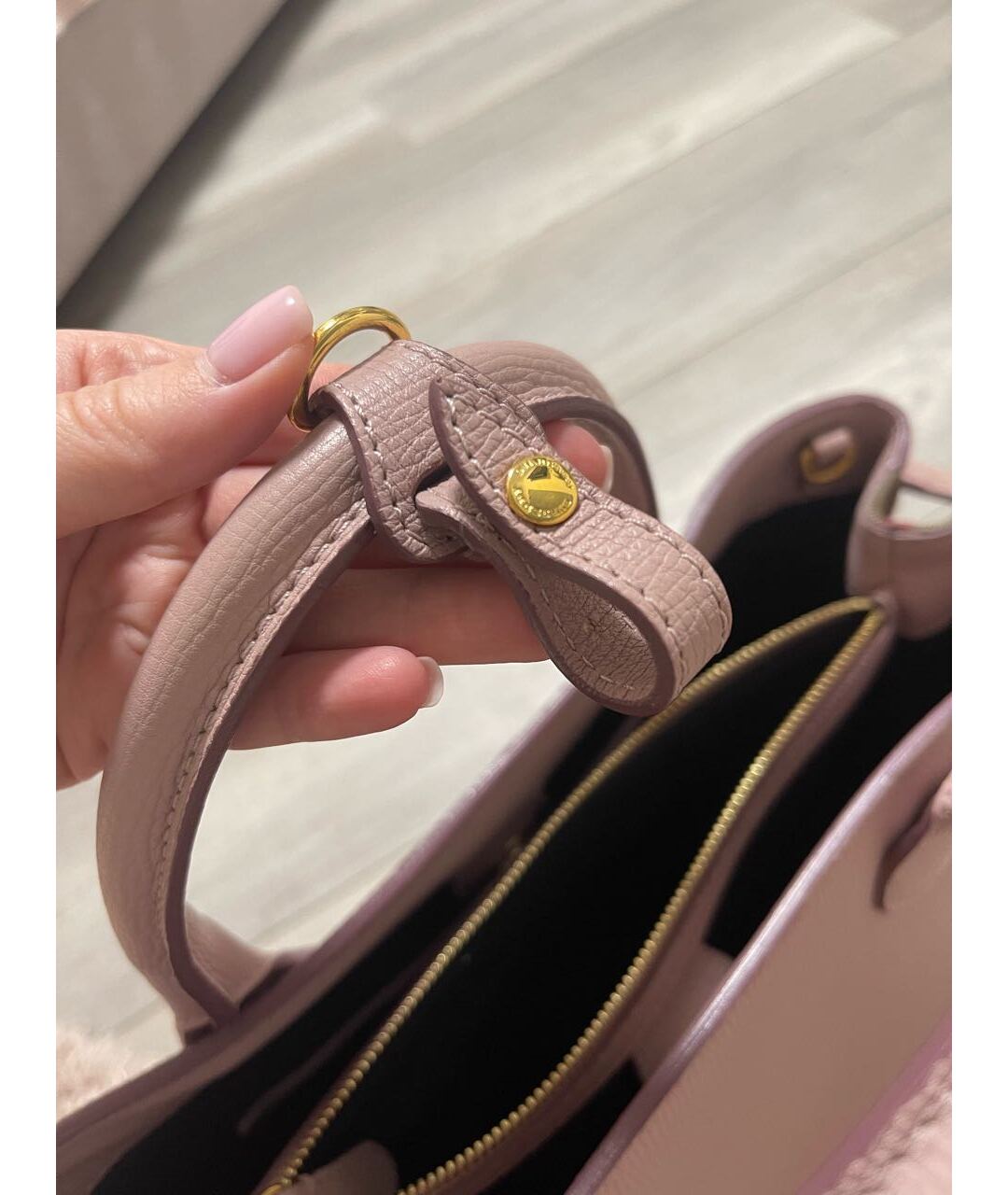 BURBERRY Розовая кожаная сумка тоут, фото 5