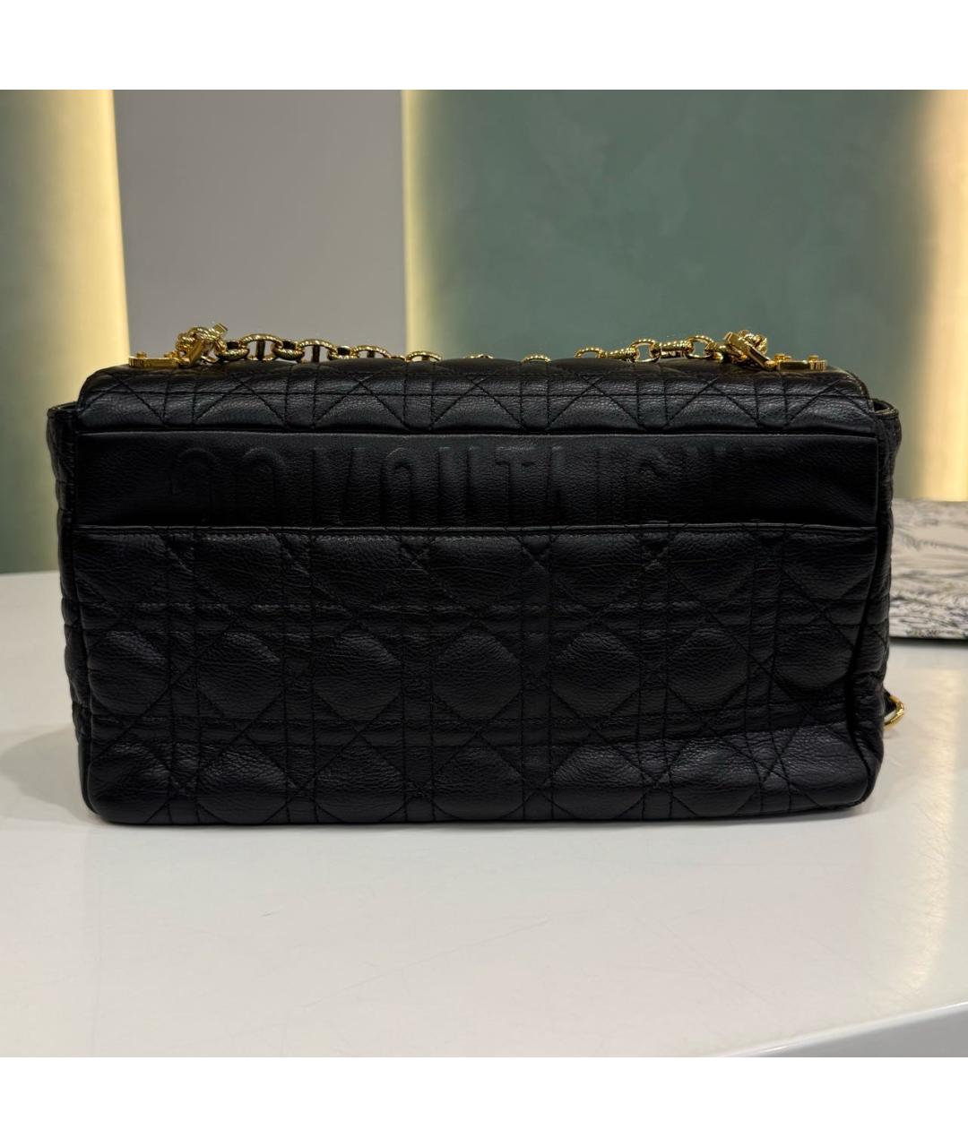 CHRISTIAN DIOR Черная кожаная сумка через плечо, фото 3