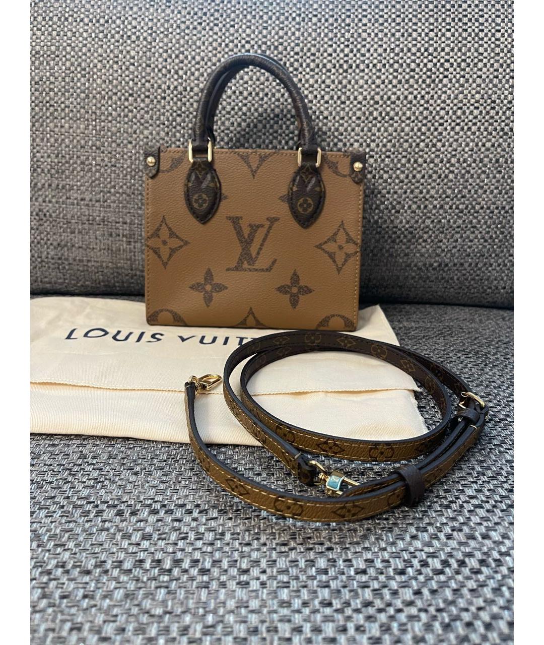 LOUIS VUITTON Коричневая сумка с короткими ручками, фото 8