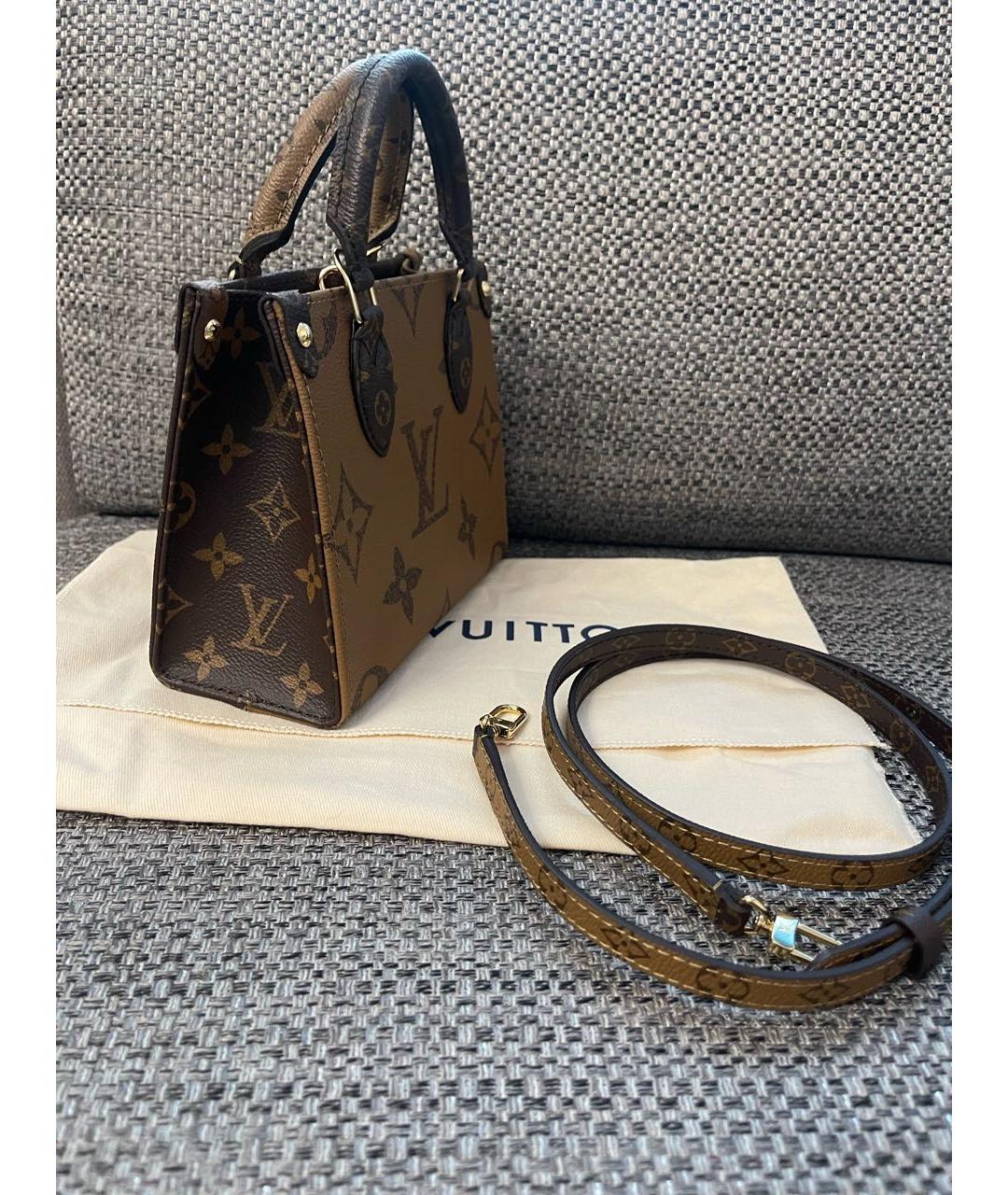 LOUIS VUITTON Коричневая сумка с короткими ручками, фото 3