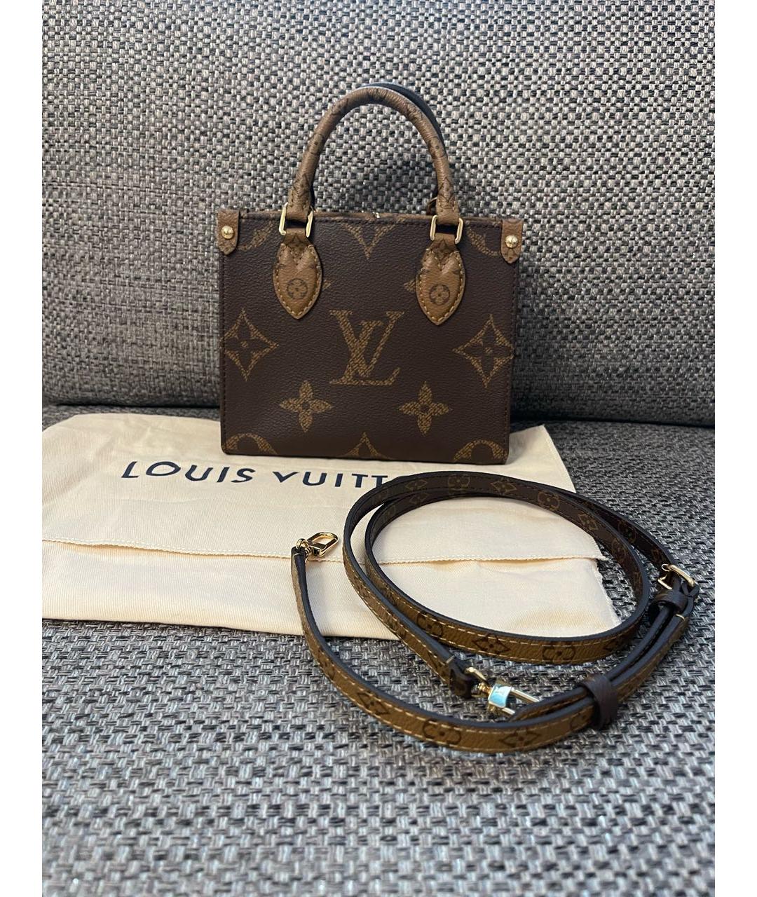 LOUIS VUITTON Коричневая сумка с короткими ручками, фото 2