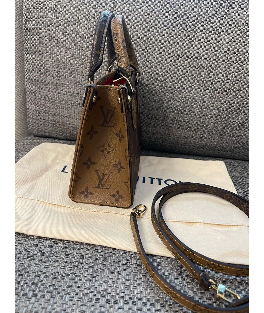 LOUIS VUITTON Коричневая сумка с короткими ручками, фото 4