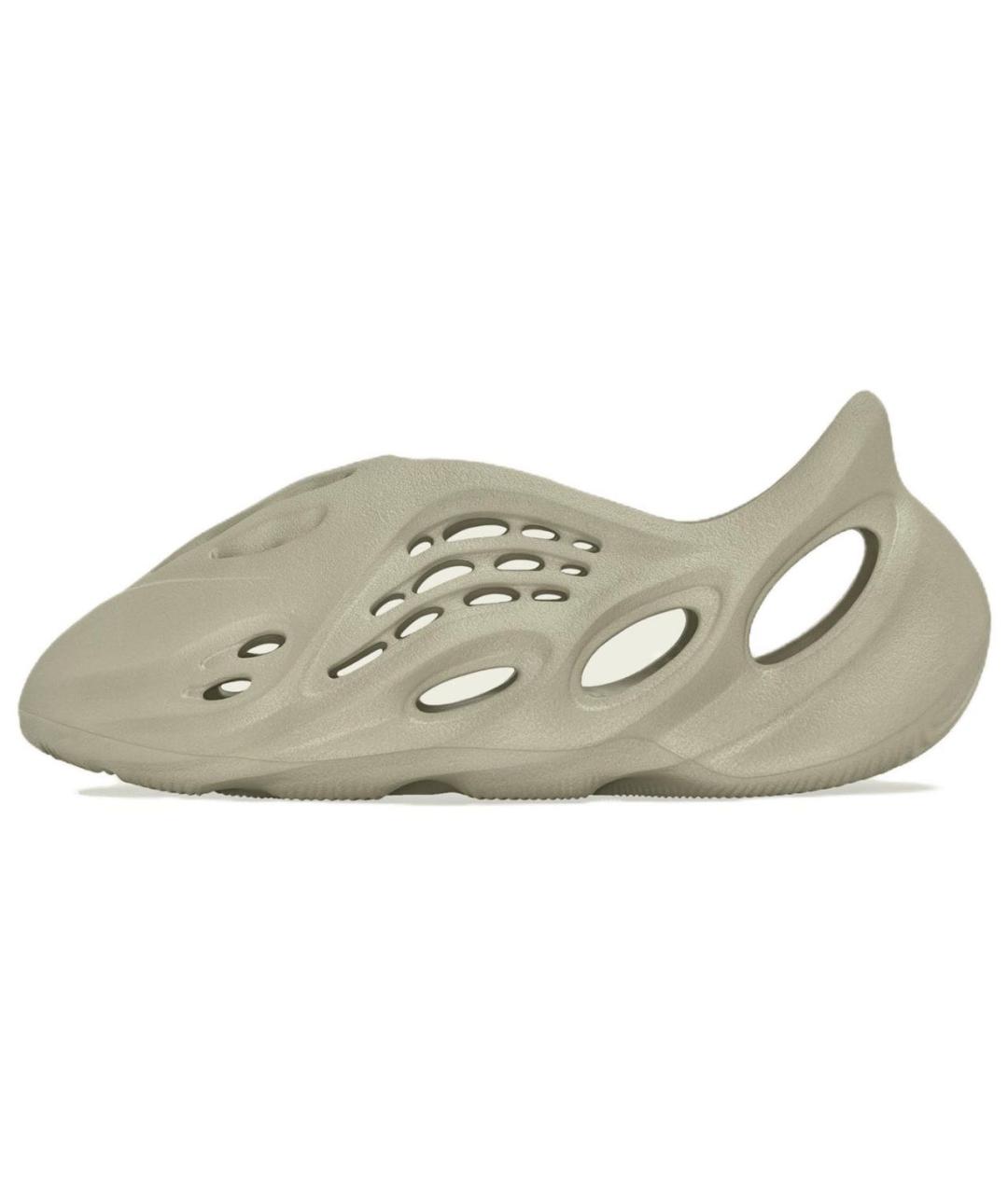 ADIDAS YEEZY Бежевые резиновые шлепанцы, фото 4