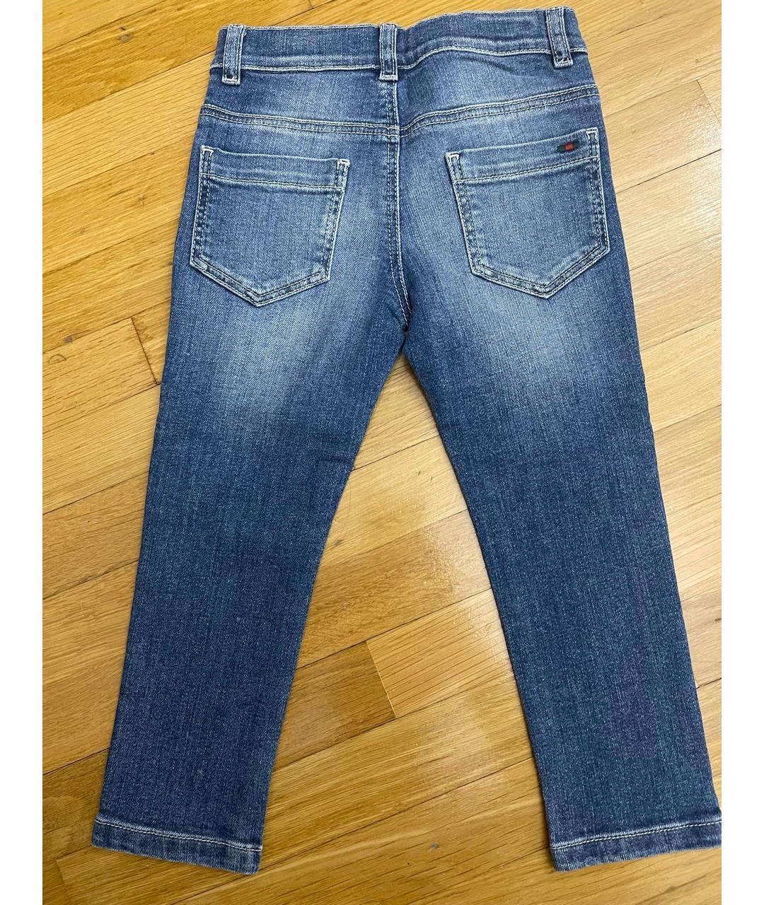 GUCCI Синие хлопковые джинсы, фото 2