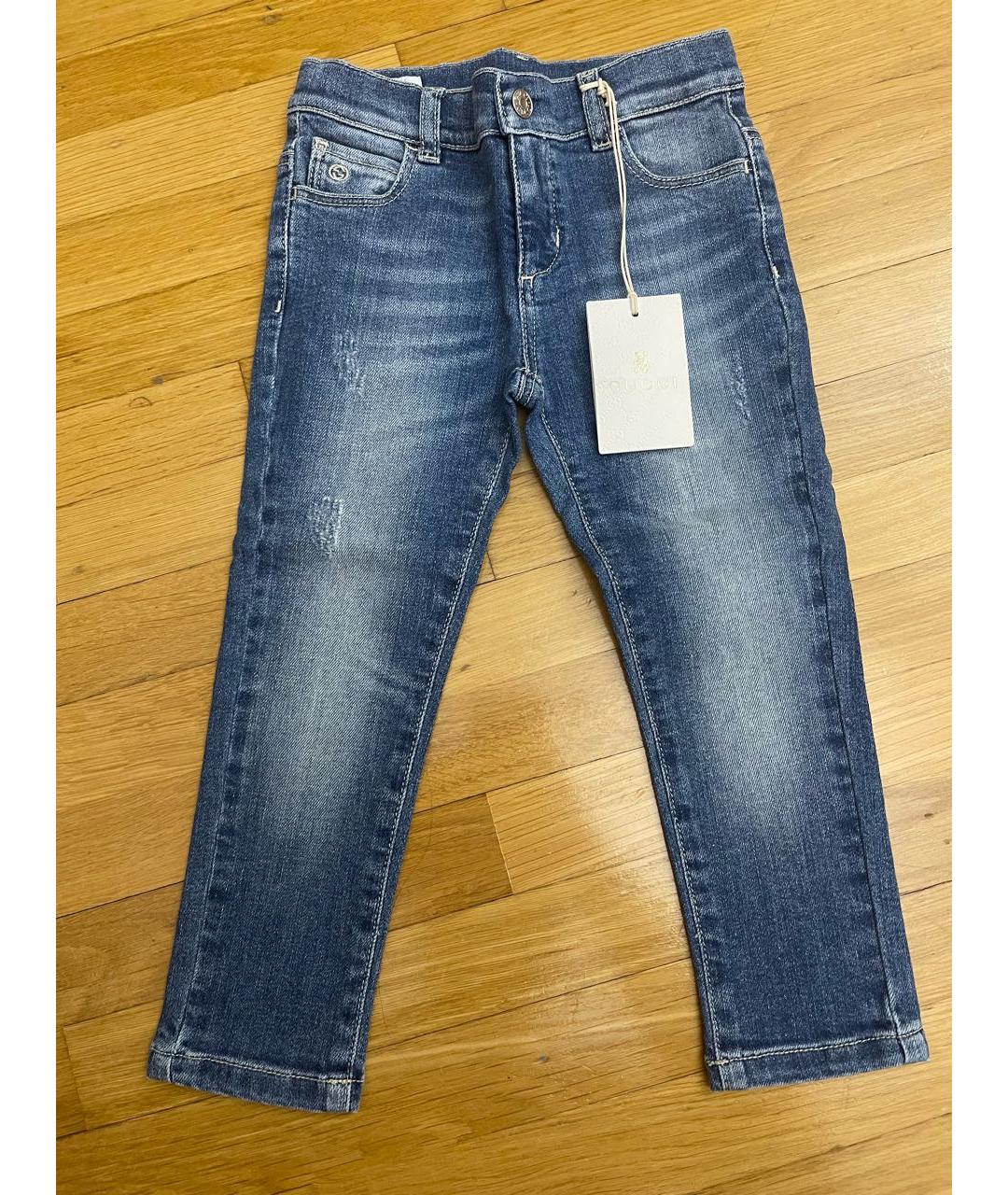 GUCCI Синие хлопковые джинсы, фото 8