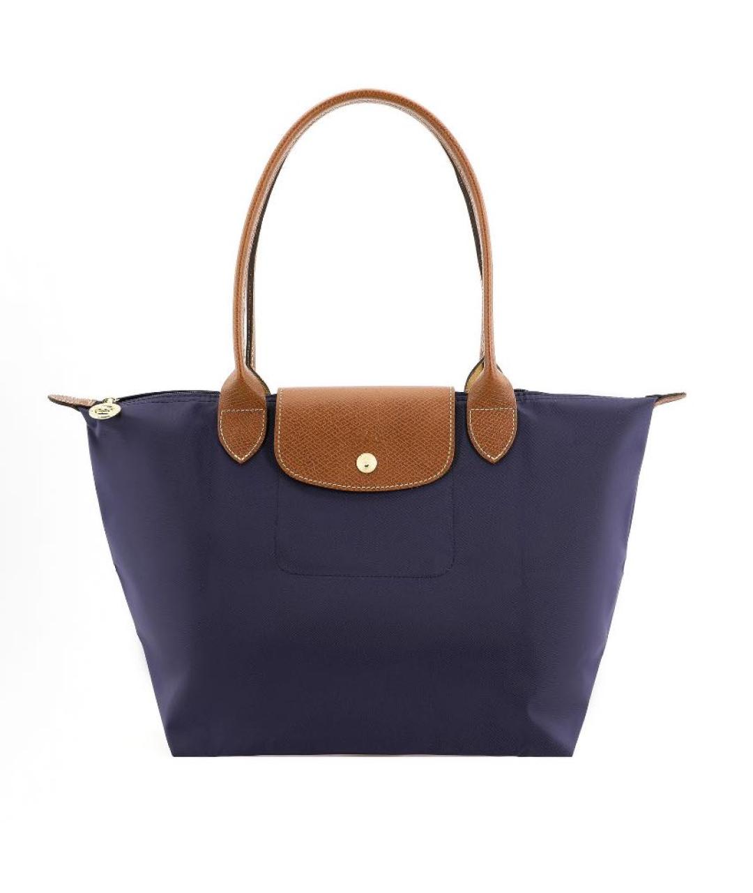 LONGCHAMP Темно-синяя тканевая сумка тоут, фото 1