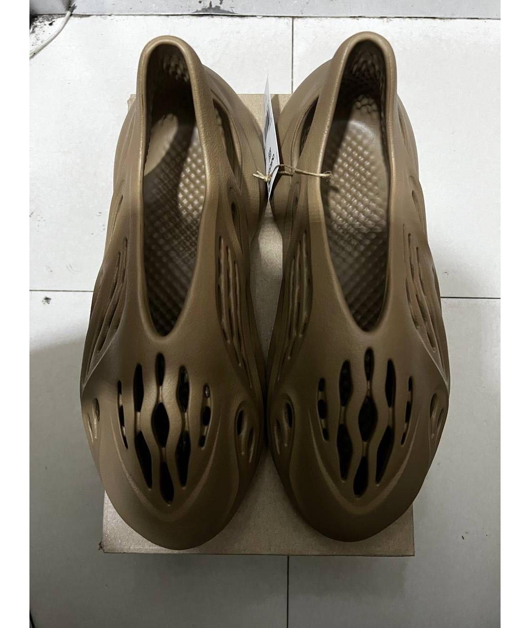 ADIDAS YEEZY Коричневые шлепанцы, фото 3