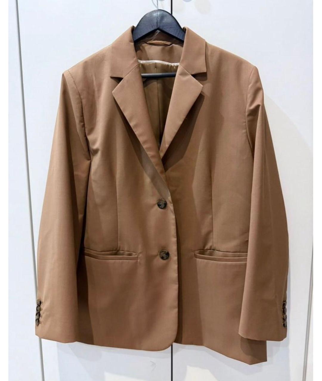 COS Коричневый шерстяной жакет/пиджак, фото 5