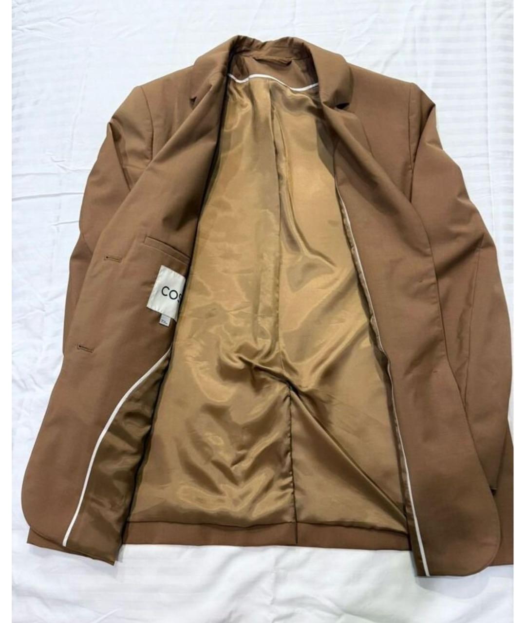 COS Коричневый шерстяной жакет/пиджак, фото 4