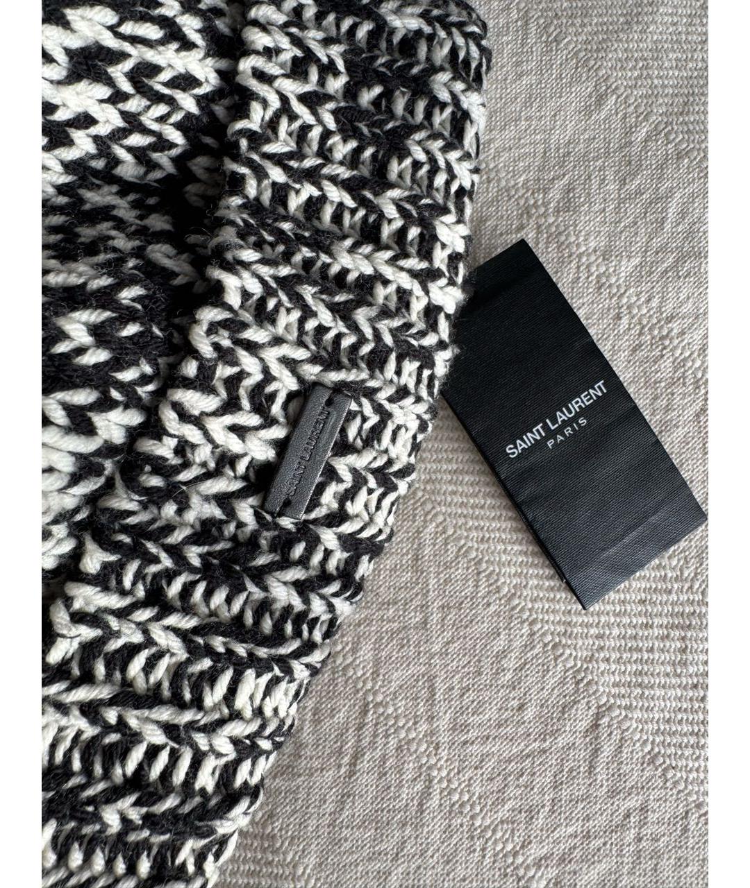 SAINT LAURENT Серая шерстяная шапка, фото 2