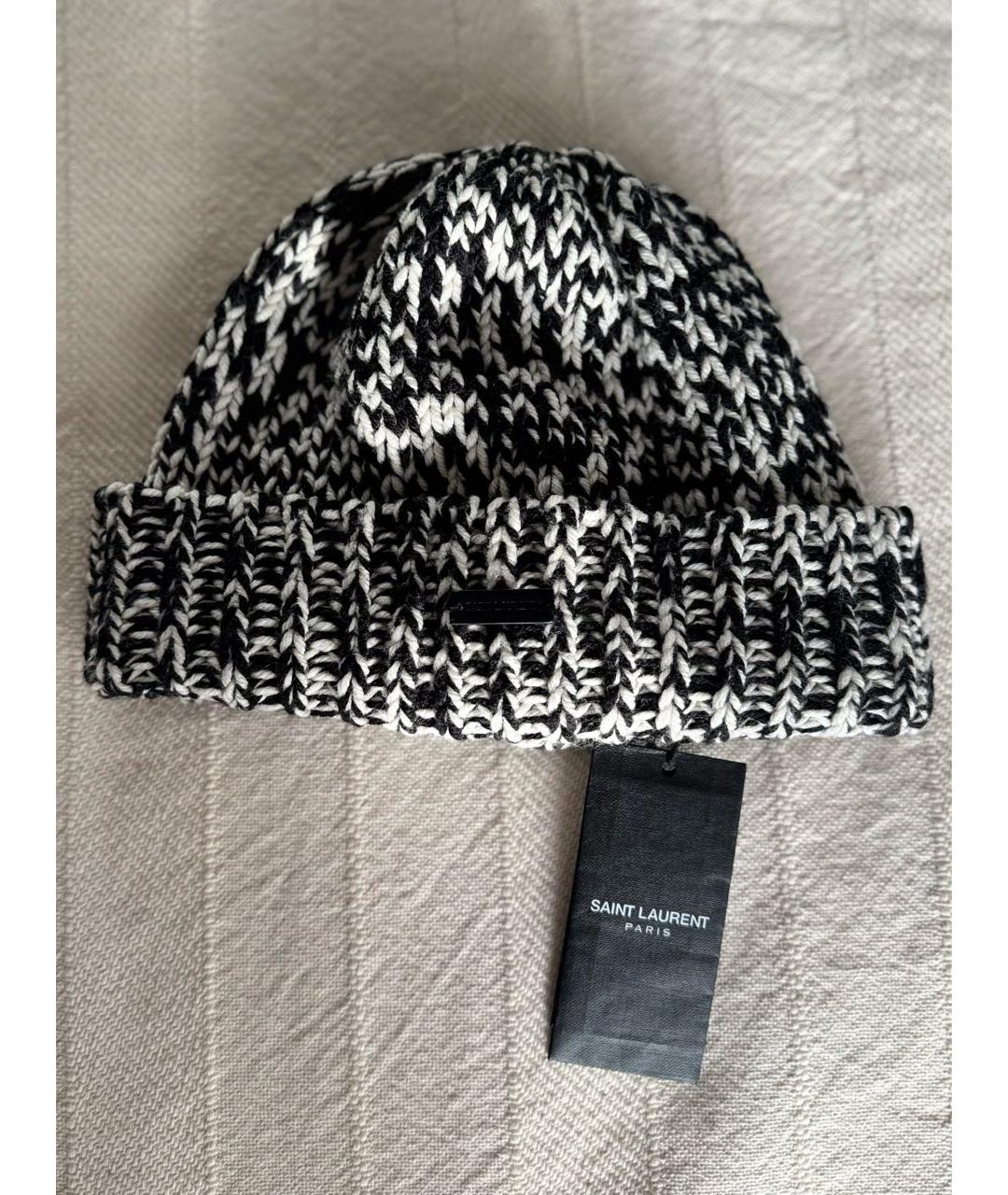 SAINT LAURENT Серая шерстяная шапка, фото 5