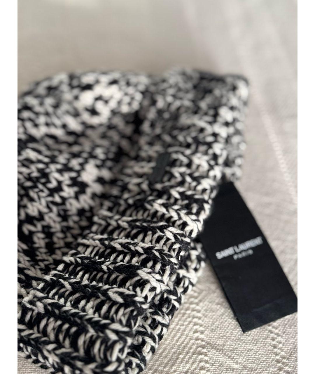 SAINT LAURENT Серая шерстяная шапка, фото 4