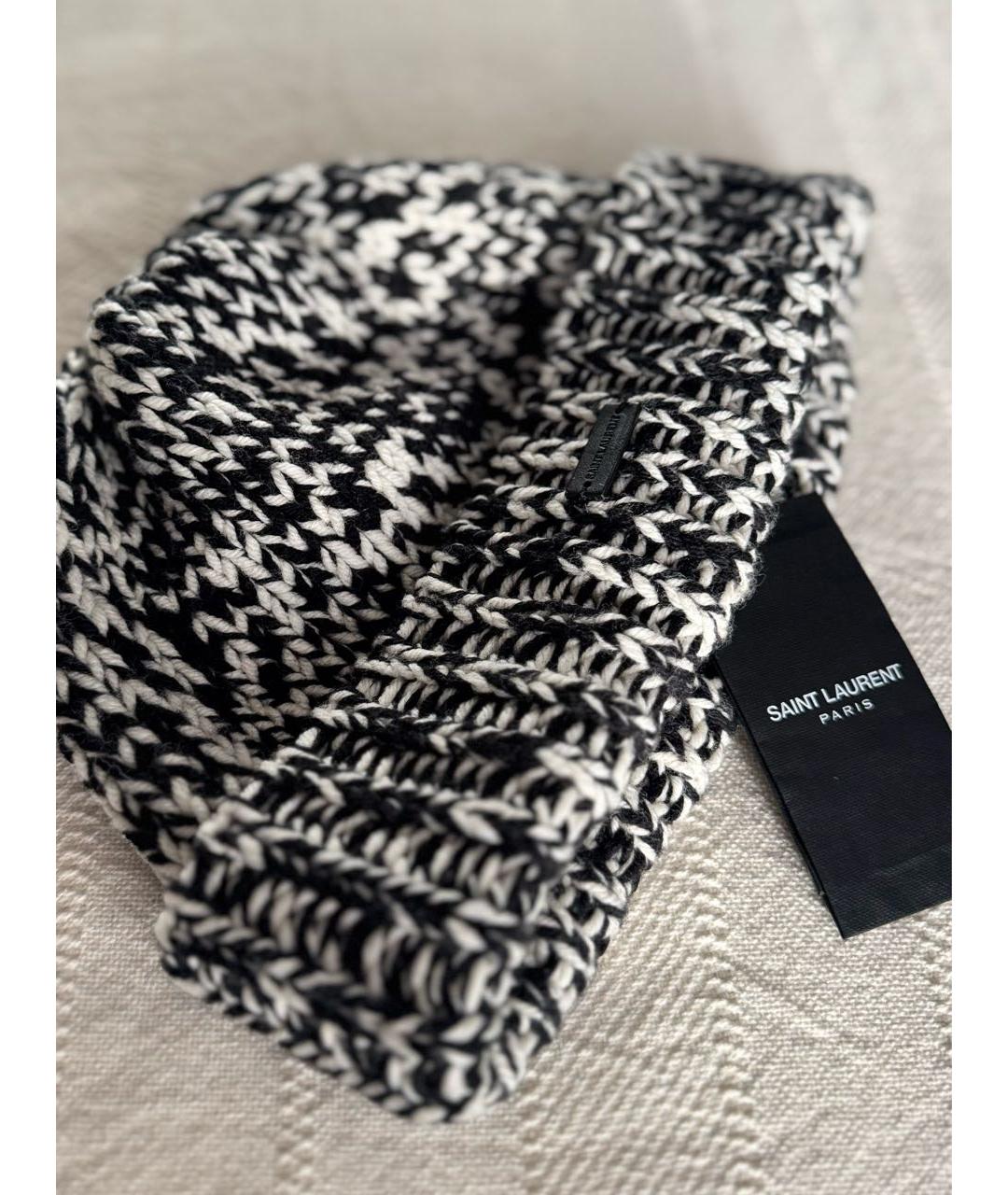 SAINT LAURENT Серая шерстяная шапка, фото 3