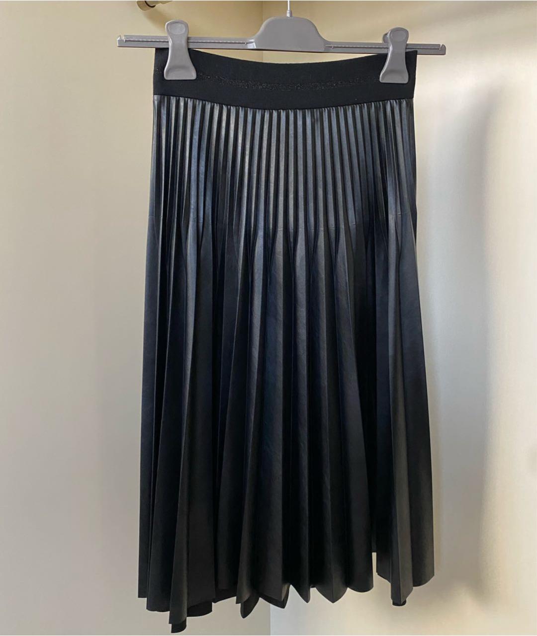 D.EXTERIOR Черная полиэстеровая юбка миди, фото 9