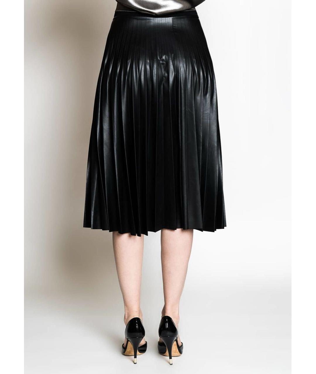 D.EXTERIOR Черная полиэстеровая юбка миди, фото 6
