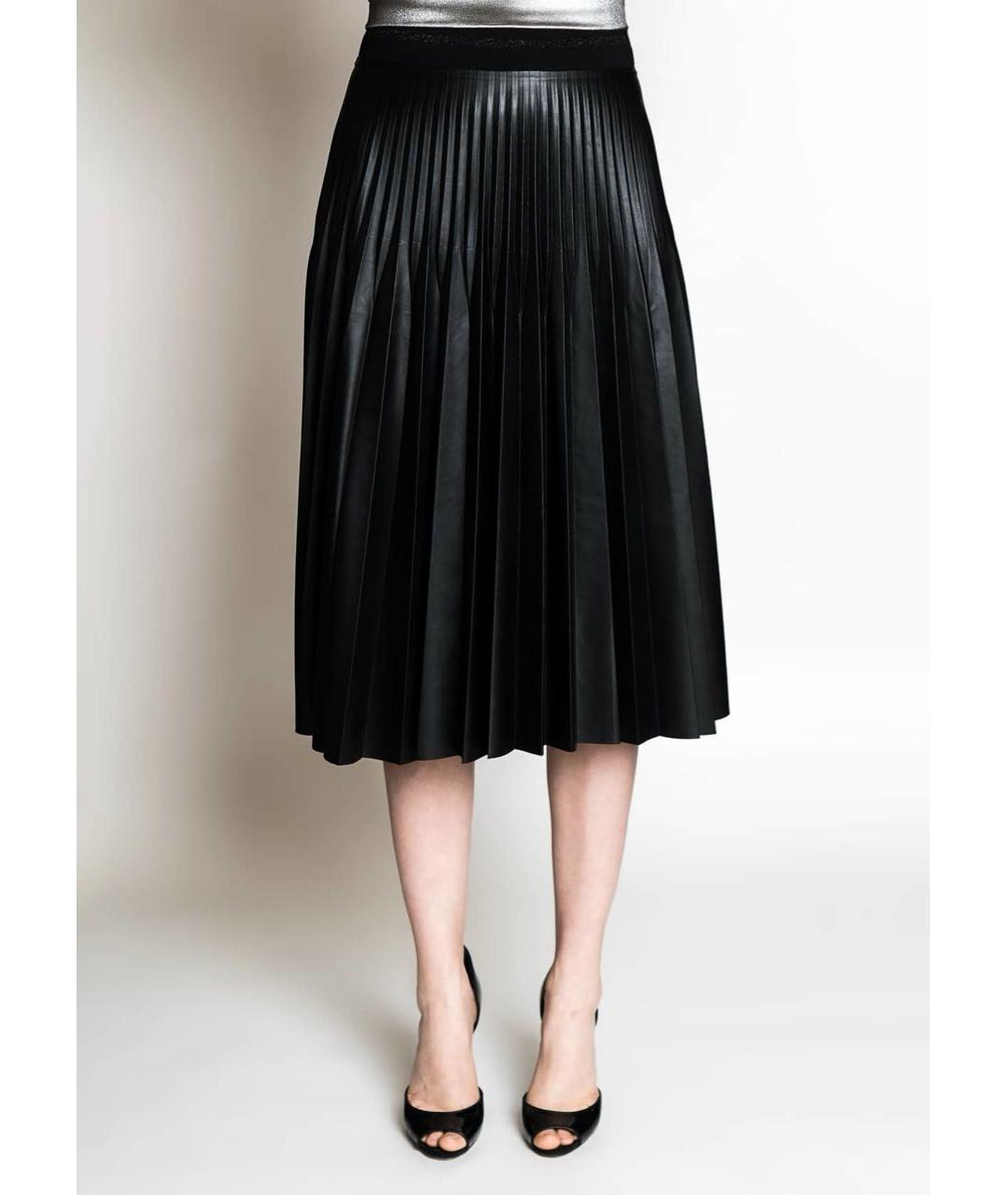 D.EXTERIOR Черная полиэстеровая юбка миди, фото 5