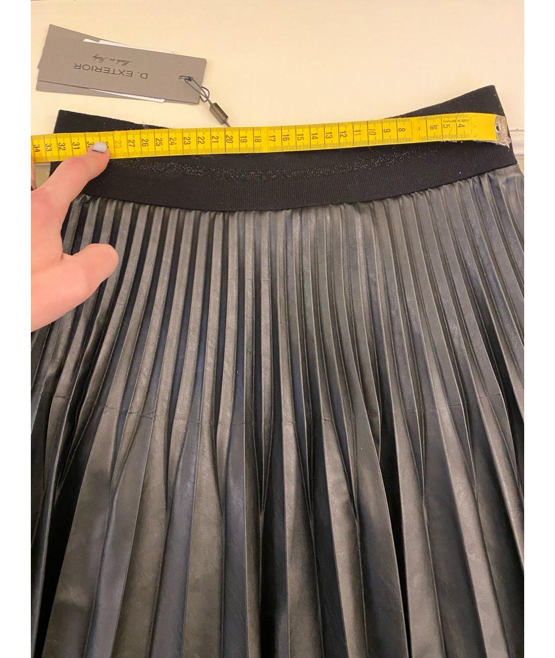 D.EXTERIOR Черная полиэстеровая юбка миди, фото 4