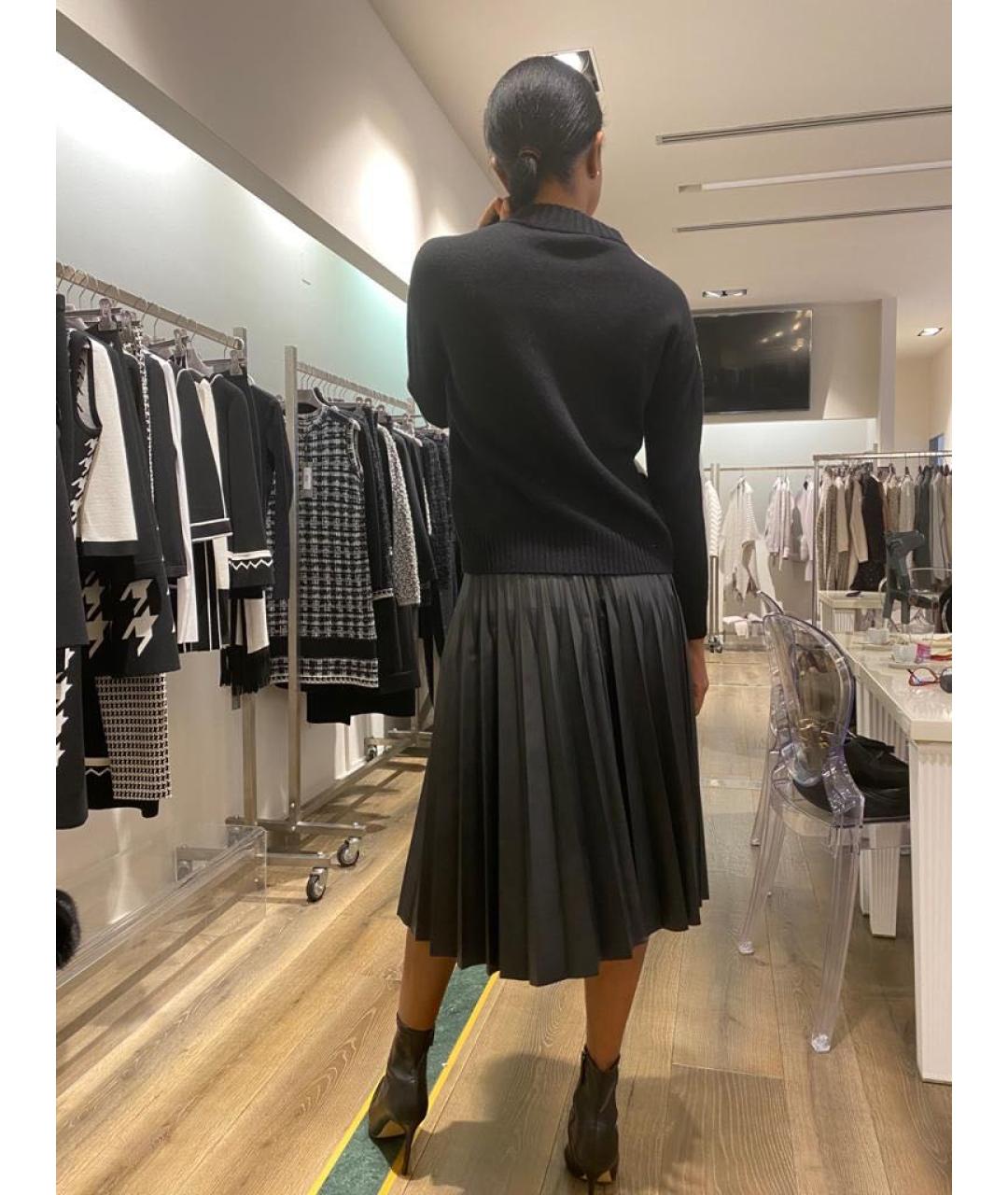 D.EXTERIOR Черная полиэстеровая юбка миди, фото 8