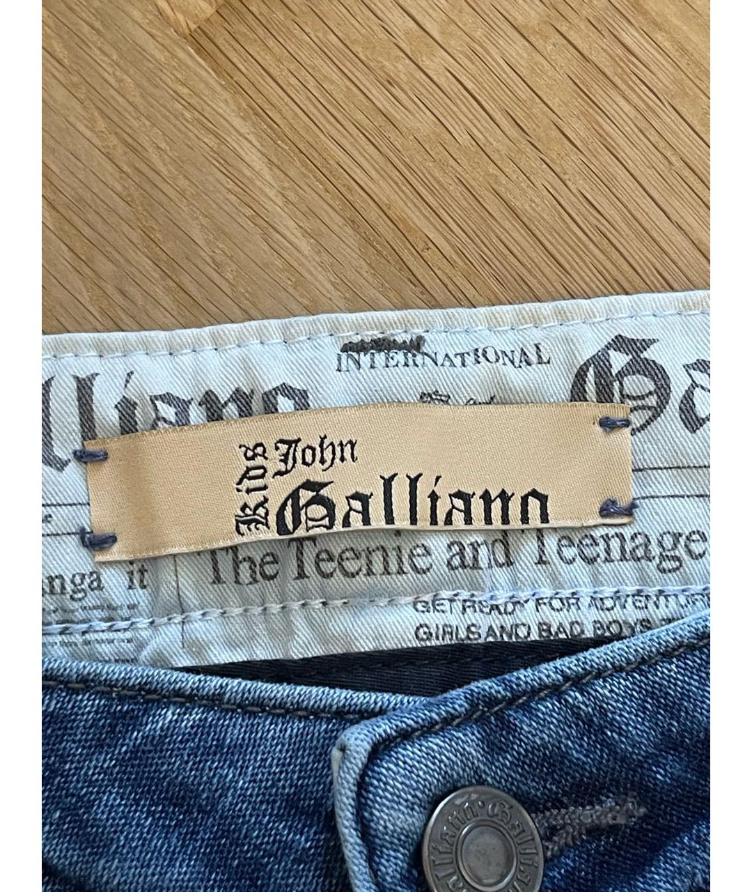 JOHN GALLIANO Синие хлопковые детские джинсы, фото 3