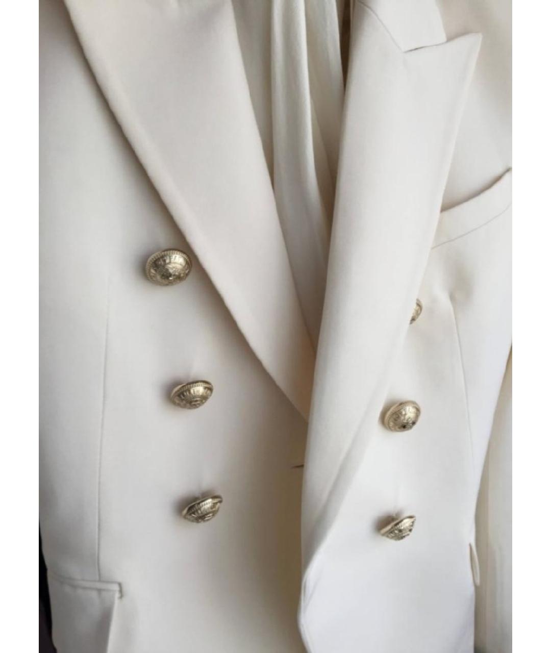 BALMAIN Белый шерстяной жакет/пиджак, фото 4