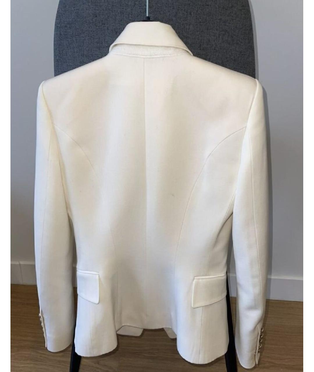 BALMAIN Белый шерстяной жакет/пиджак, фото 3
