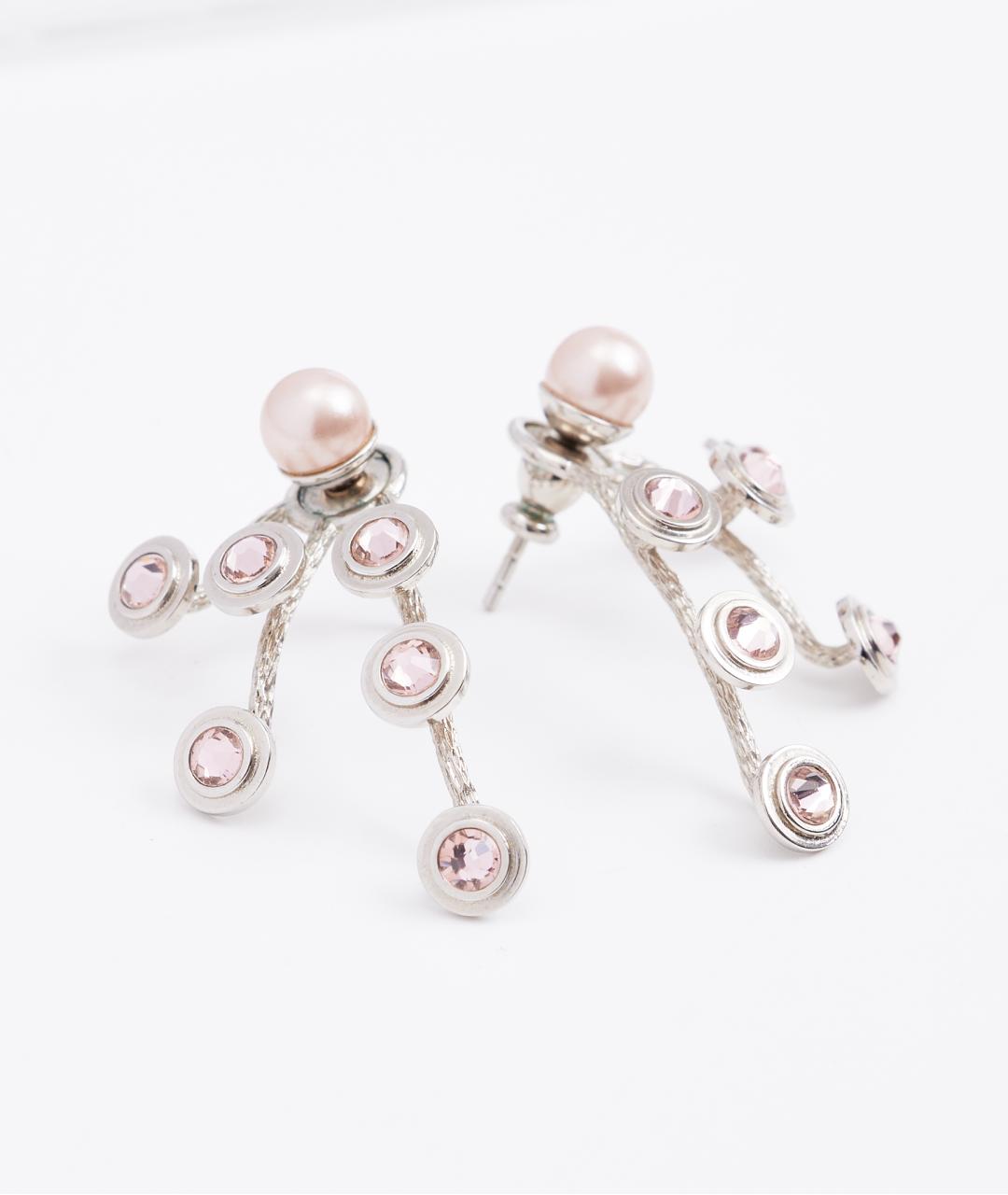 CHRISTIAN DIOR Серебряные металлические серьги, фото 2