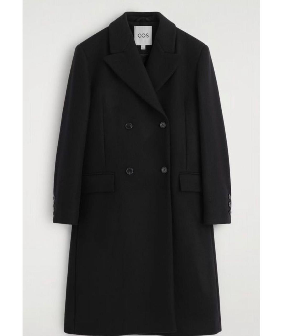COS Черное шерстяное пальто, фото 6