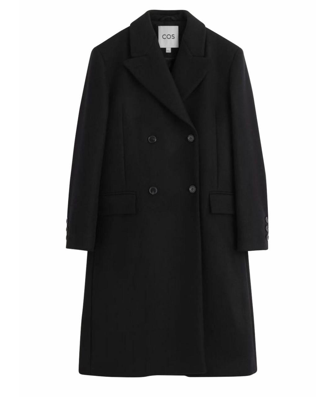COS Черное шерстяное пальто, фото 1
