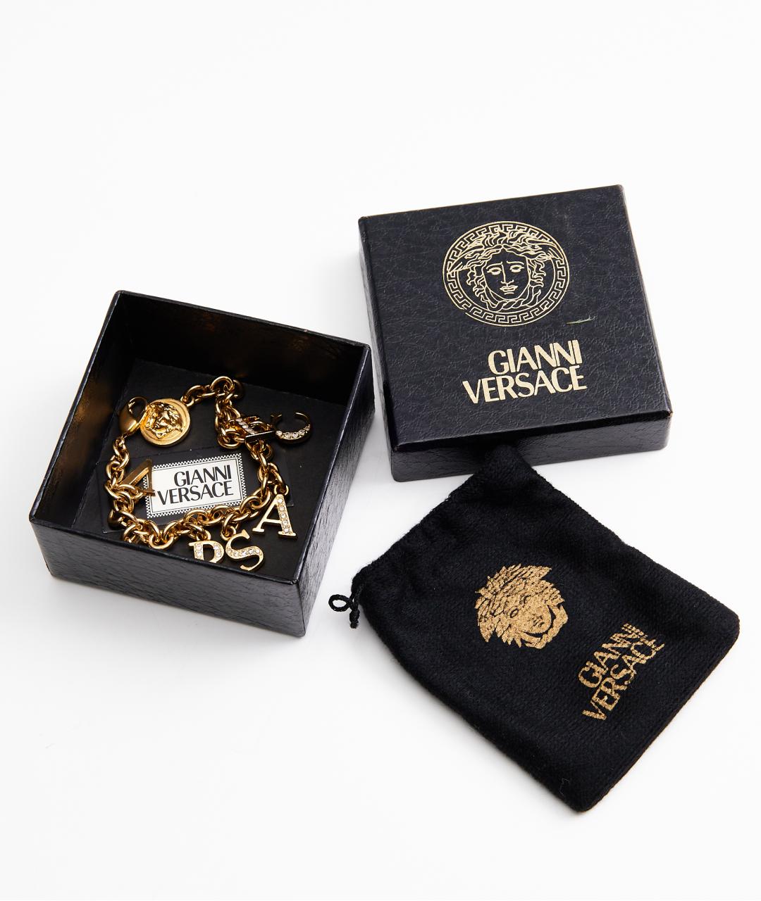 VERSACE Золотой металлический браслет, фото 4