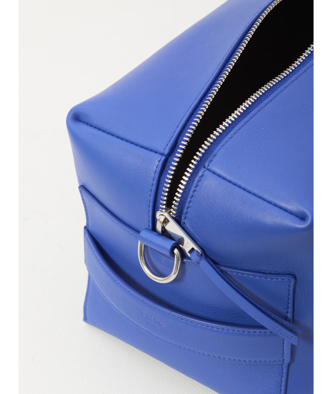CELINE Синяя кожаная барсетка, фото 2