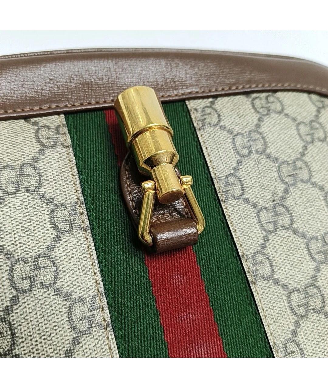 GUCCI Коричневая кожаная сумка с короткими ручками, фото 6