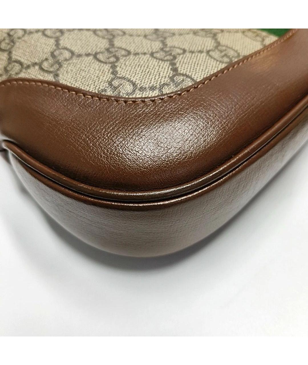 GUCCI Коричневая кожаная сумка с короткими ручками, фото 7