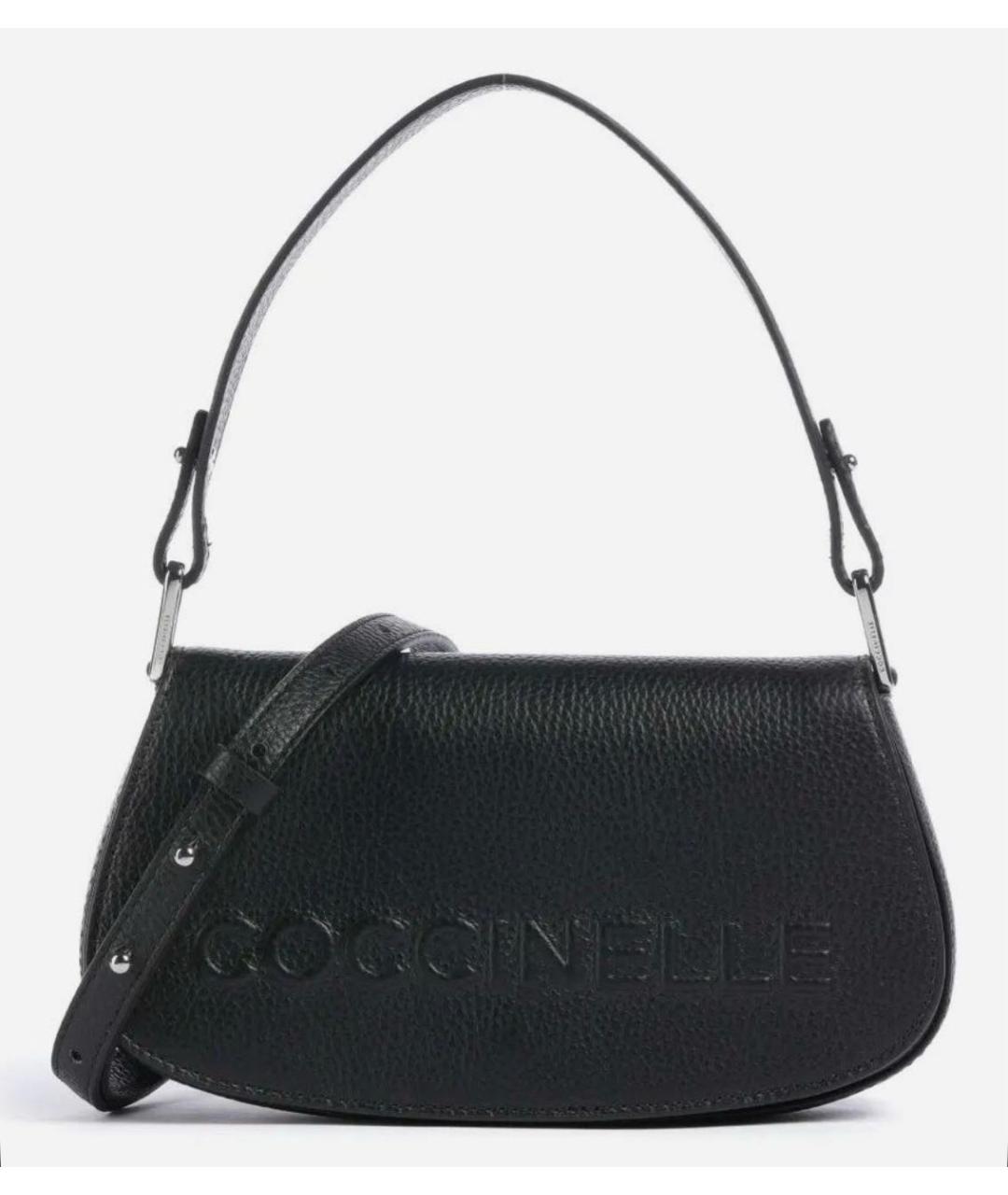 COCCINELLE Черная кожаная сумка через плечо, фото 3