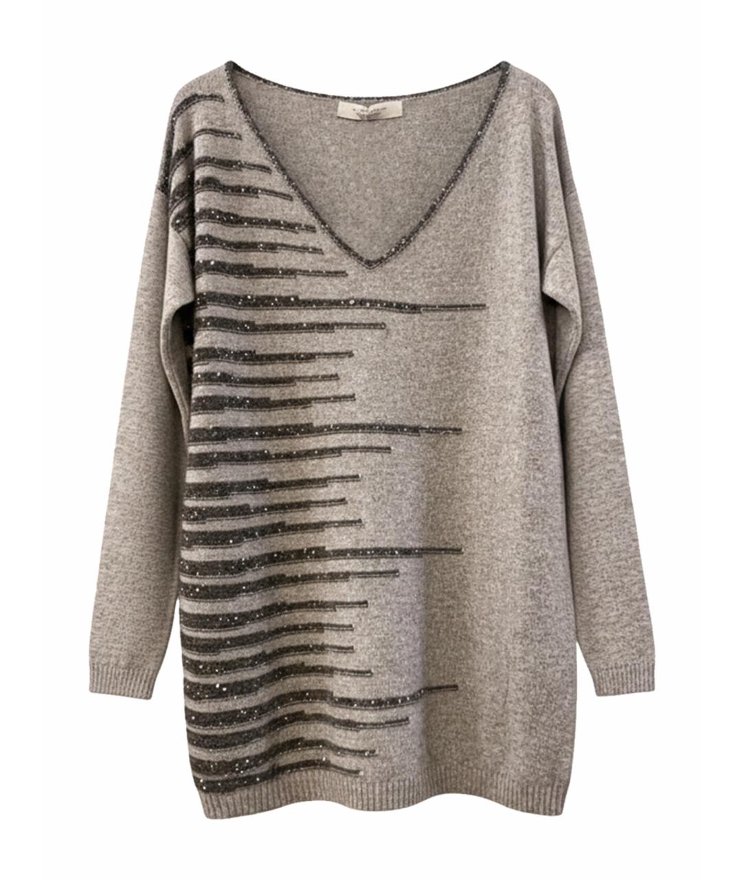 D.EXTERIOR Серый кашемировый джемпер / свитер, фото 1